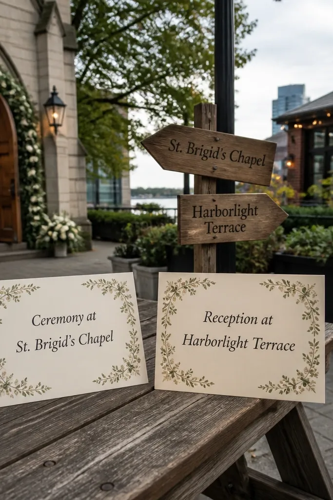 Invitation text that says 'Join us at our venue' without separating ceremony and reception sites