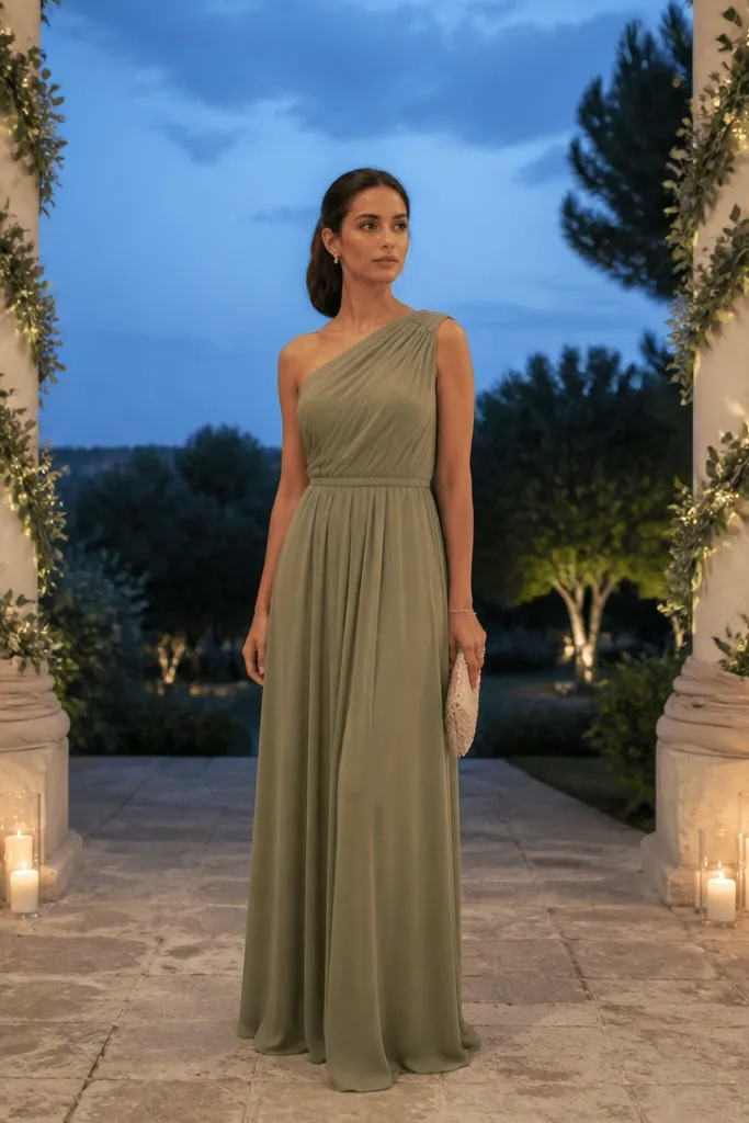 Two weighted columns with minimal greenery bands and small candles at the base