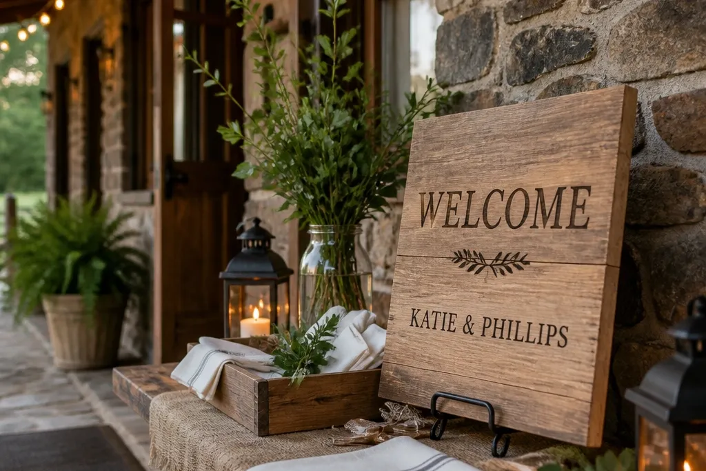 25 Wooden Welcome Sign Wedding Ideas for a Cozy Celebration